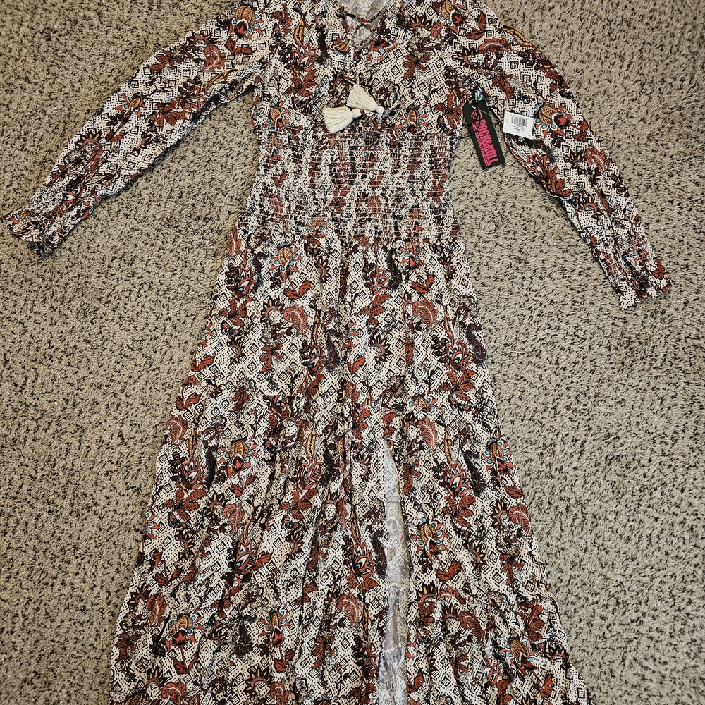 Floral Maxi Dress with Bow Detail